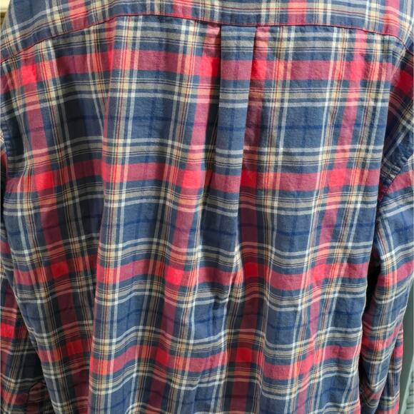Vineyard Vines Pink and Blue Plaid Flannel Men's Button Down Shirt Size XXL - Picture 6 of 8
